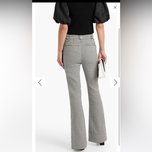 Derek Lam 10 Crosby Flared Houndstooth Pants - Picture 3 of 15
